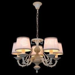 Люстра LV 8413/5 бежевый E14 60W 220V ф550*Н3320 (LINVEL LV 8413/5 бежевый E14 60W 220V ф550*Н320)