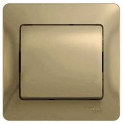 Выключатель 1-клавишный Schneider Electric Glossa Титан, сх.1 (в сборе с рамкой) GSL000412