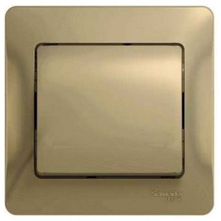 Выключатель 1-клавишный Schneider Electric Glossa Титан, сх.1 (в сборе с рамкой) GSL000412