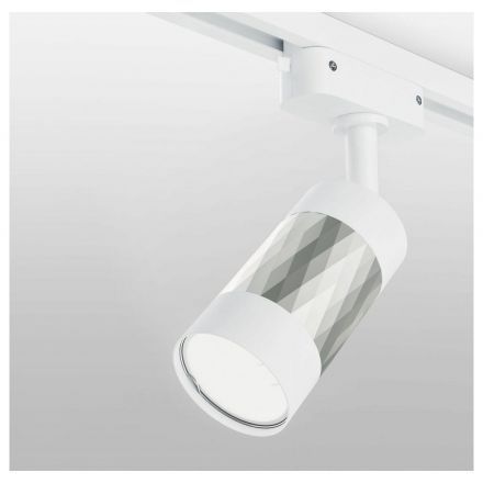 Трековый светильник Elektrostandard Mizar GU10 Белый/серебро (MRL 1007) однофазный