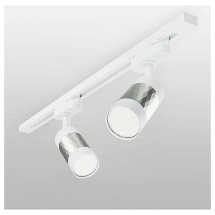 Трековый светильник Elektrostandard Mizar GU10 Белый/серебро (MRL 1007) однофазный