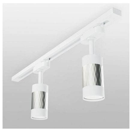Трековый светильник Elektrostandard Mizar GU10 Белый/серебро (MRL 1007) однофазный