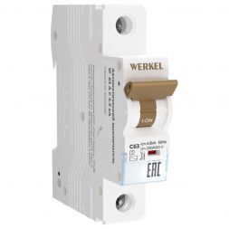 Автоматический выключатель 1P 63 A C 4,5 кА Werkel W901P634