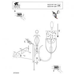 Бра Arte Lamp A6351AP-1AB