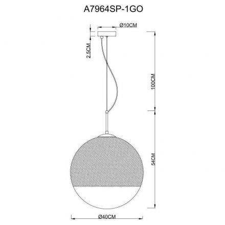 Светильник подвесной Arte Lamp A7964SP-1GO