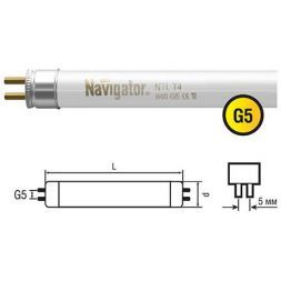 Лампа люминесцентная Navigator 94 114 NTL-T4-16-860-G5