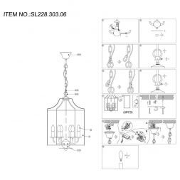 Люстра подвесная ST Luce SL228.303.06 TERSO