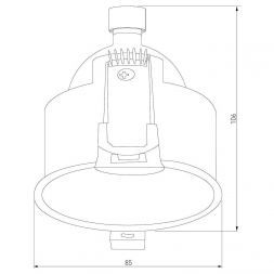 Светильник встраиваемый GU10 чёрный Elektrostandard 25008/01