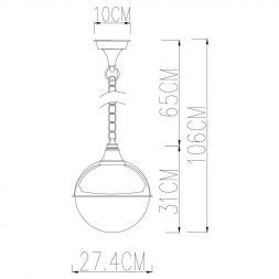 Уличный светильник Arte Lamp A1495SO-1BK