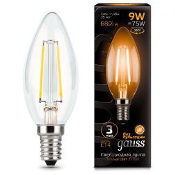 Лампа Gauss 103801109 LED Filament Candle E14 9W 2700К