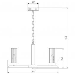 Подвесная люстра Eurosvet 60133/6 латунь