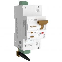 Умный автоматический выключатель 1 P 63 A C 6 kA W1001P6301 Werkel