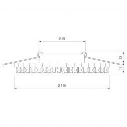 Точечный светильник с LED подсветкой Elektrostandard 2204 MR16 CL прозрачный