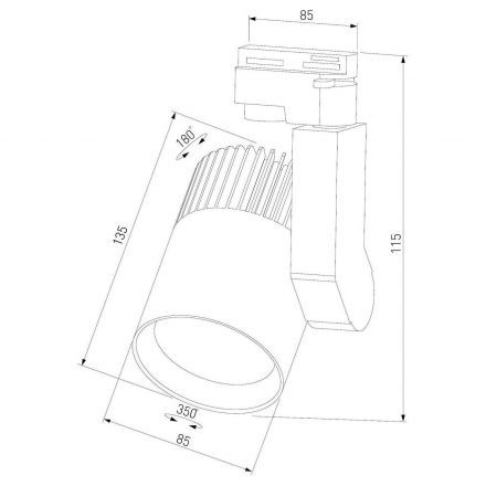 Трековый светильник для однофазного шинопровода Elektrostandard Accord Черный 30W 4200K (LTB37)