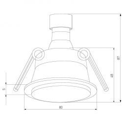 Светильник встраиваемый GU10 чёрный Elektrostandard 25010/01