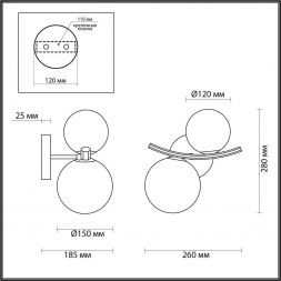 Бра Odeon Light 4267/2W Dino