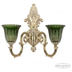 Бра 7203B15P/2/210 GW P2 U Clear-Green/H-1k Bohemia Ivele Crystal