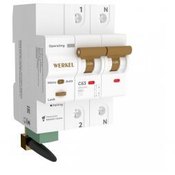 Умный автоматический выключатель 2 P 63 A C 6 kA W1002P6301 Werkel