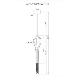 Светильник подвесной Arte Lamp A1577SP-1CC