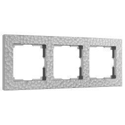 Рамка на 3 поста (серебряный) Werkel W0032406