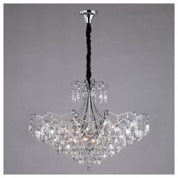 Подвесная люстра Eurosvet 10080/12 хром / прозрачный хрусталь
