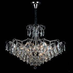Подвесная люстра Eurosvet 10080/12 хром / прозрачный хрусталь