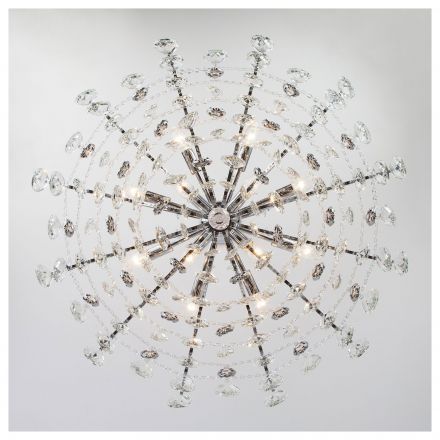 Подвесная люстра Eurosvet 10080/12 хром / прозрачный хрусталь