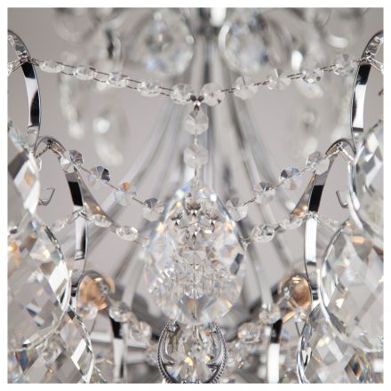 Подвесная люстра Eurosvet 10080/12 хром / прозрачный хрусталь