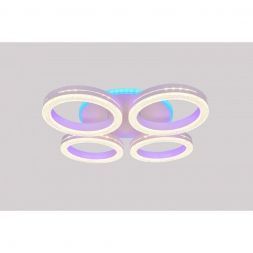 Светильник светодиодный Linvel MS 1077/4 Онда 95W 3000-6000K + Blue 5100Lm D500 H90мм диммируемый с ПДУ