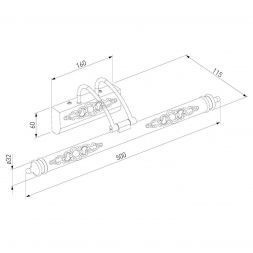 Подсветка для картин и зеркал Elektrostandard Schelda LED 8W 1010 IP20 бронза