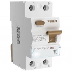 Устройство защитного отключения  1P+N  40 А  100 mA  AC 6 kA W812P404 Werkel