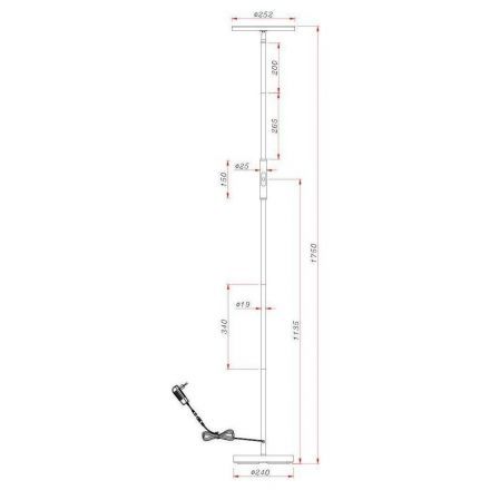 Торшер Arte Lamp A1822PN-1BK