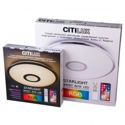 Потолочный светодиодный светильник Citilux CL703A80G Старлайт Смарт