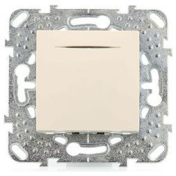 Переключатель 1-клавишный Schneider Electric Unica Беж (сх.6) с подсветкой MGU5.203.25NZD