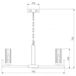 Подвесная люстра Eurosvet 60133/8 серебро