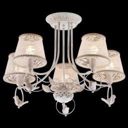 Люстра Linvel LV 10016/5 Дива Белое золото E14 40W (LINVEL LV 10016/5 Дива Белое золото E14 40W)