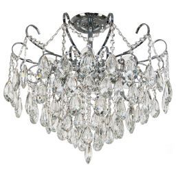 Люстра хрустальная ЭкономСвет 15506/6CR WT (EKONOMSVET 15506/6CR WT)