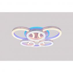Светильник светодиодный Linvel MS 1078/6 Онда 165W 3000-6000K + Blue 8900Lm D600 H130мм диммируемый с ПДУ