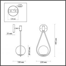 Бра Odeon Light 4810/1W Flari