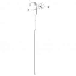 Светильник подвесной Maytoni P022PL-L20B3K Ray