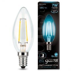 Лампа Gauss 103801207 LED Filament Candle E14 7W 4100К