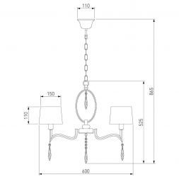 Люстра Eurosvet 10093/5 хром/прозрачный хрусталь Strotskis