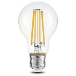 Лампа светодиодная филаментная Gauss E27 15W 4100K прозрачная 102902215
