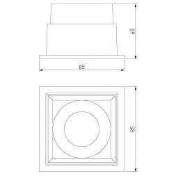 Светильник Elektrostandard 25085/LED 10W 4000K белый/чёрный жемчуг