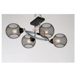 Люстра Linvel LV 9350/4 Дейви Чёрный/хром Е27 40W