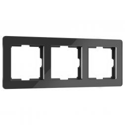 Рамка на 3 поста Acrylic черный Werkel W0032708