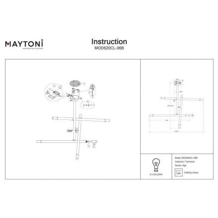 Потолочная люстра Maytoni MOD620CL-06B