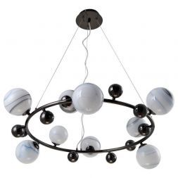 Подвесная люстра Crystal Lux Salvadore SP9H Black Chromium