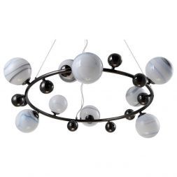 Подвесная люстра Crystal Lux Salvadore SP9H Black Chromium