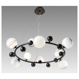 Подвесная люстра Crystal Lux Salvadore SP9H Black Chromium